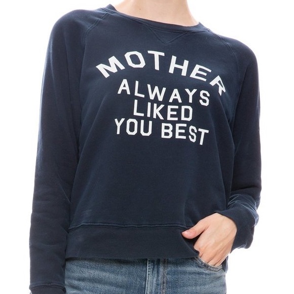 MOTHER Crewneck Demin the Drop Sweatshirt - Picture 2 of 12